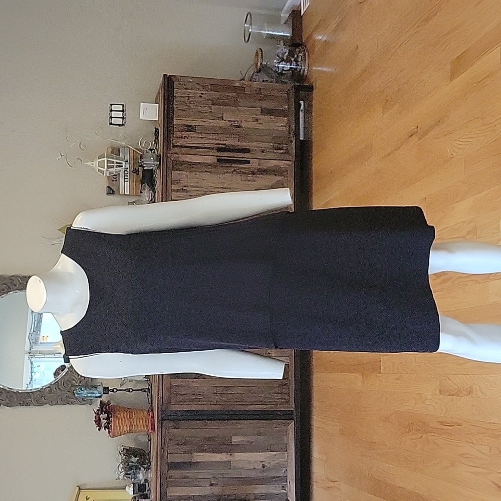 Garnet Hill sleeveless layered dress with back bow detail